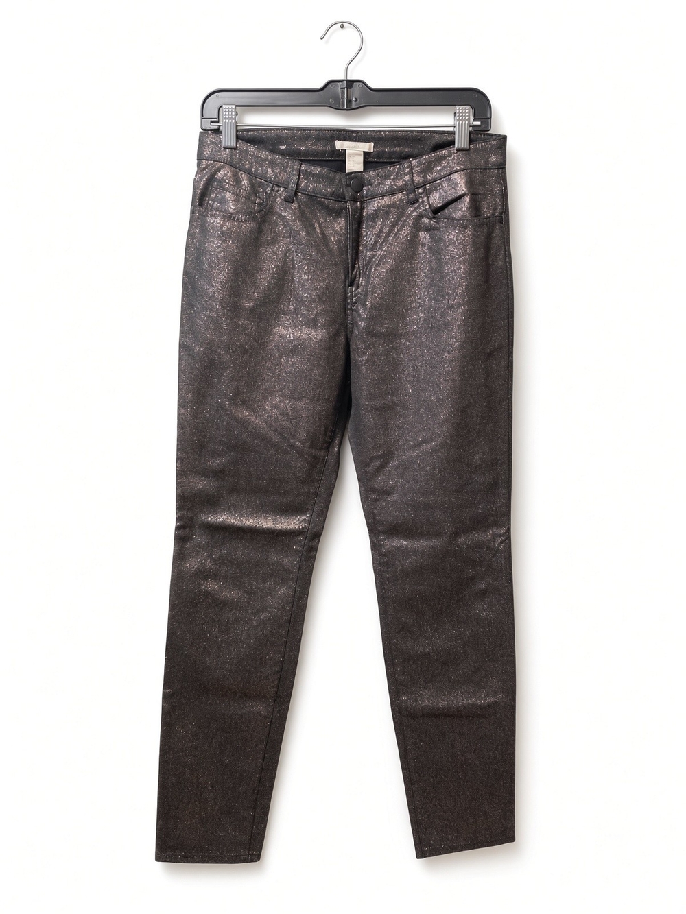 H&M Metallic Charcoal Skinny Jeans